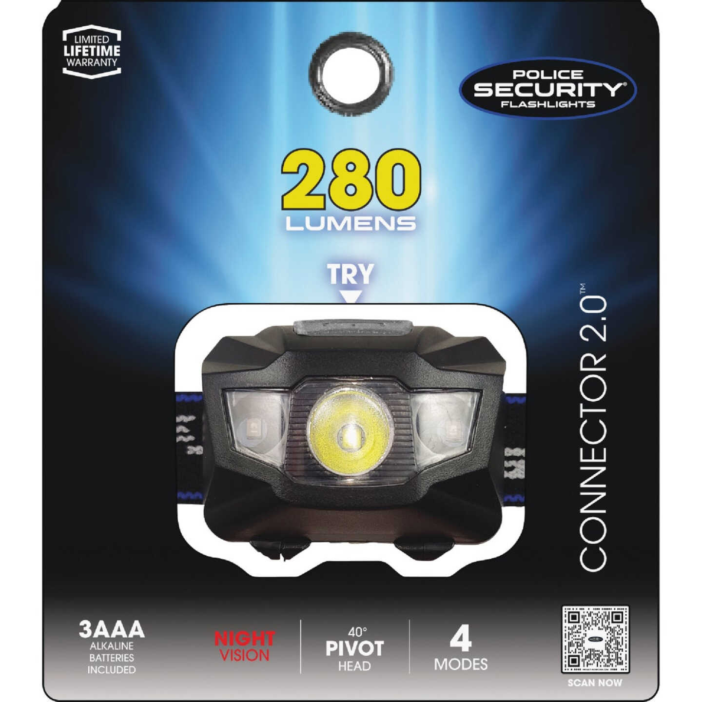 Police Security Connector 2.0 280 Lm. LED Headlamp Image 2