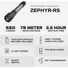 Police Security Zephyr-RS 550 Lm. LED Flashlight Image 3