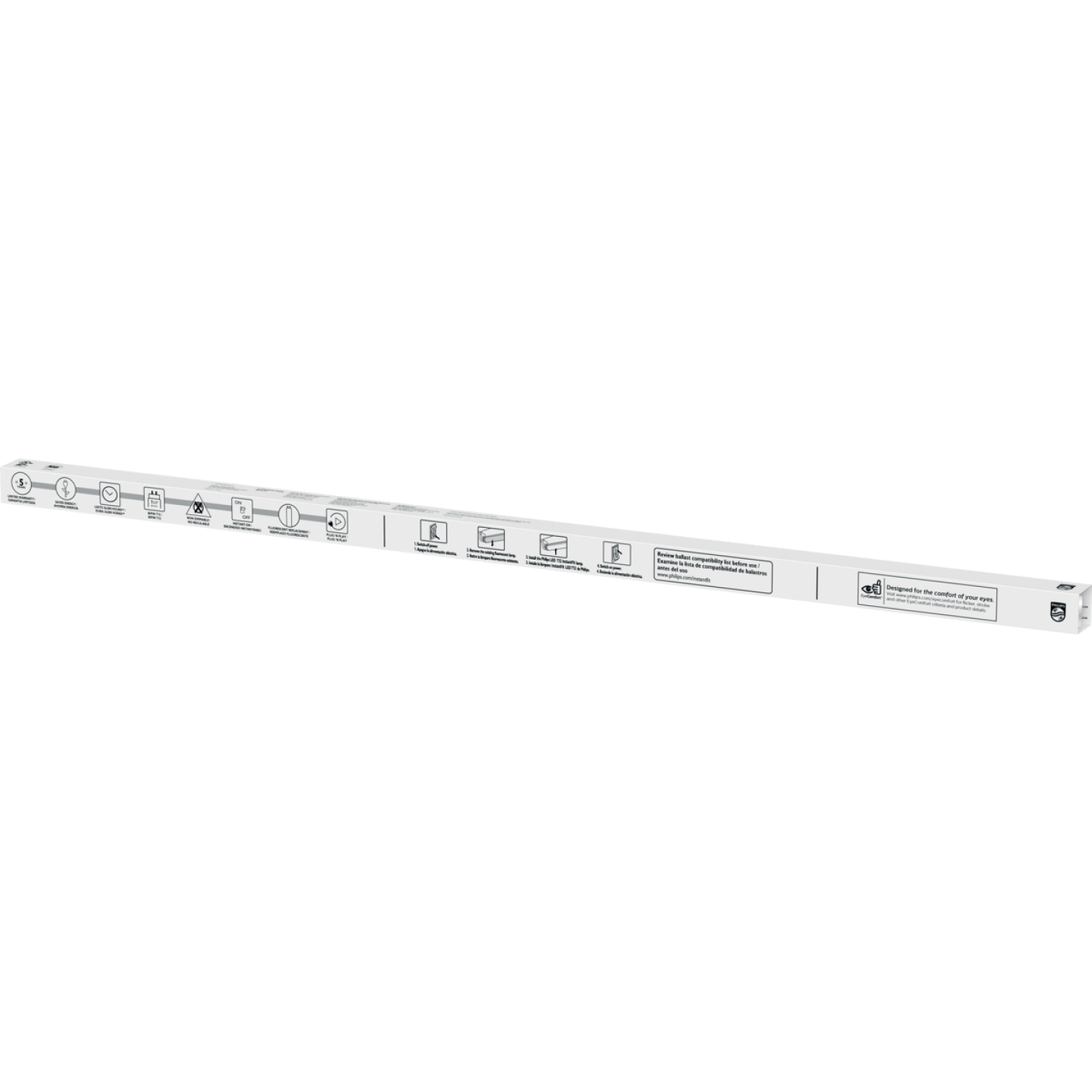 Philips InstantFit 40W Equivalent 48 In. Daylight T12 Bi-Pin LED Tube Light Bulb Image 1