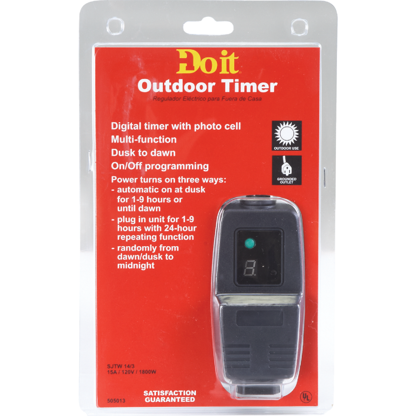 Do it 15A 120V 1800W Black Outdoor Timer Image 3