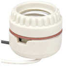 Leviton Keyless Medium Base White Porcelain Lamp Socket Image 1