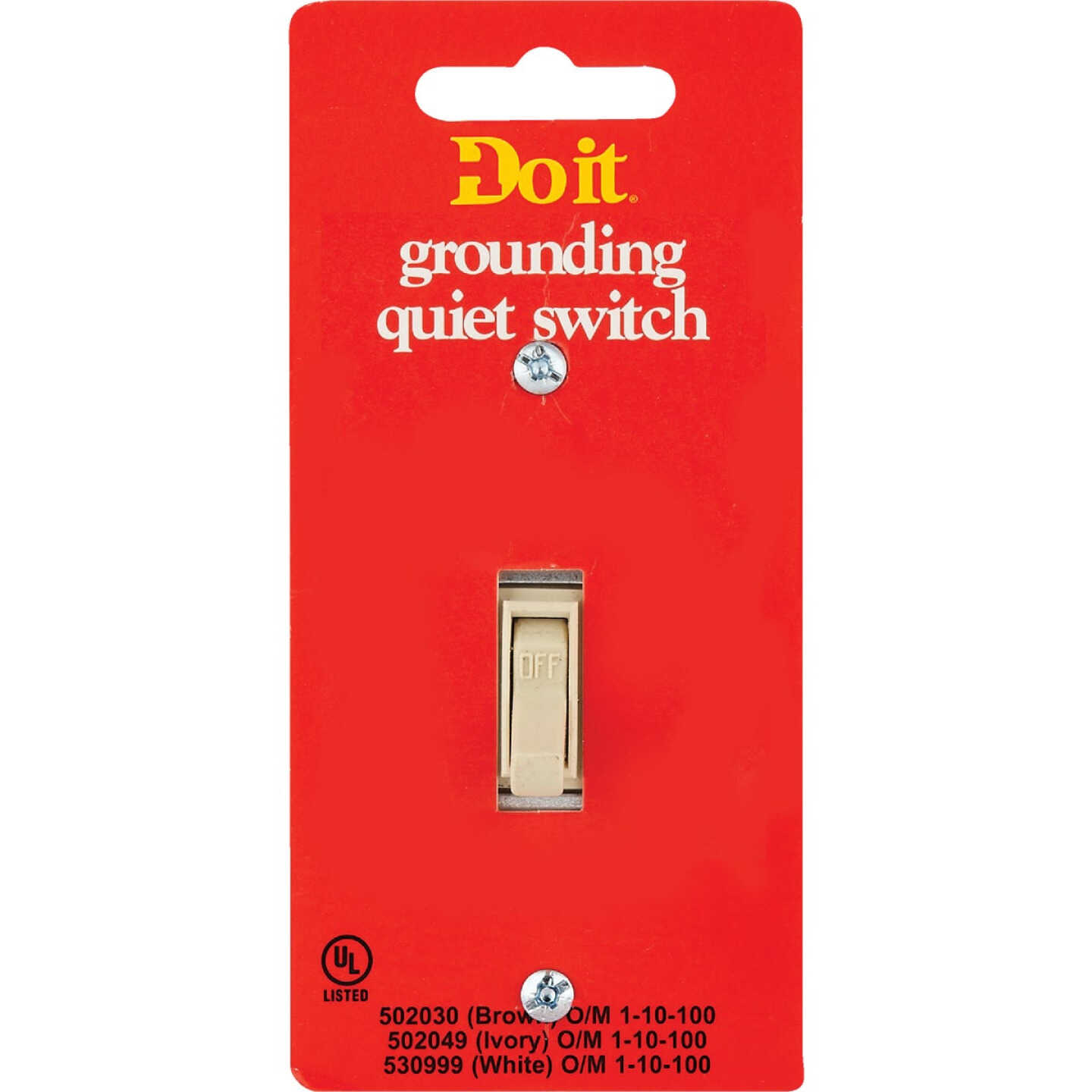 Do it Residential Grade 15 Amp Toggle Single Pole Switch, Ivory Image 2
