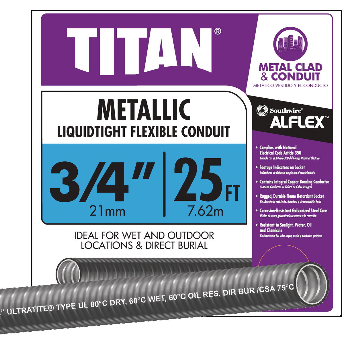 Southwire 3/4 In. x 25 Ft. Flexible Flexible Metal Conduit