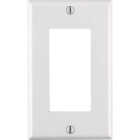 Leviton Decora 1-Gang Antimicrobial Treated Outlet Wall Plate, White Image 1