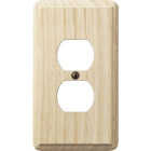 Amerelle 1-Gang Solid Oak Outlet Wall Plate, Unfinished Ash Image 1