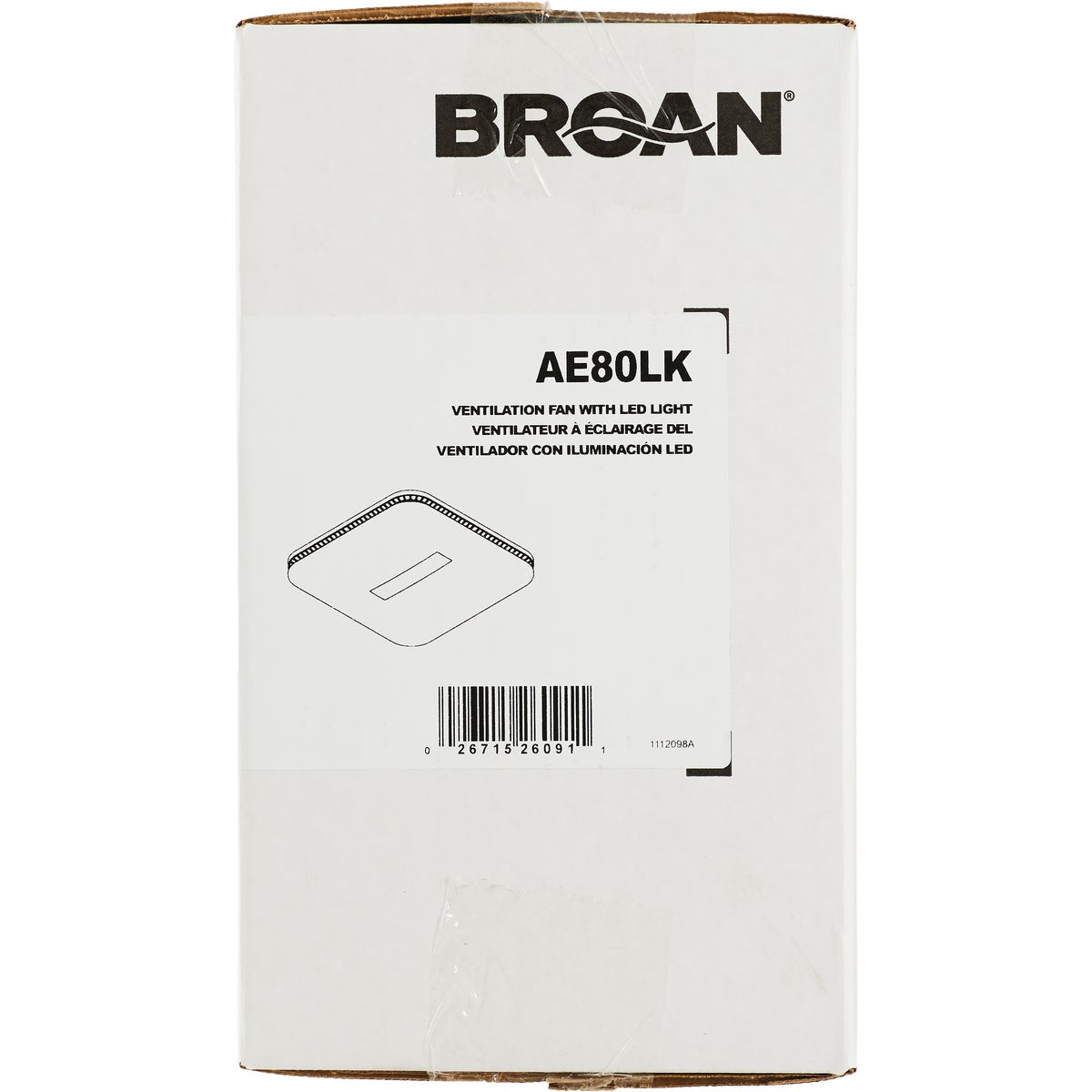 Broan-NuTone CleanCOVER 80 CFM 0.8 Sones 120V Bath Exhaust Fan with LED Light Image 2