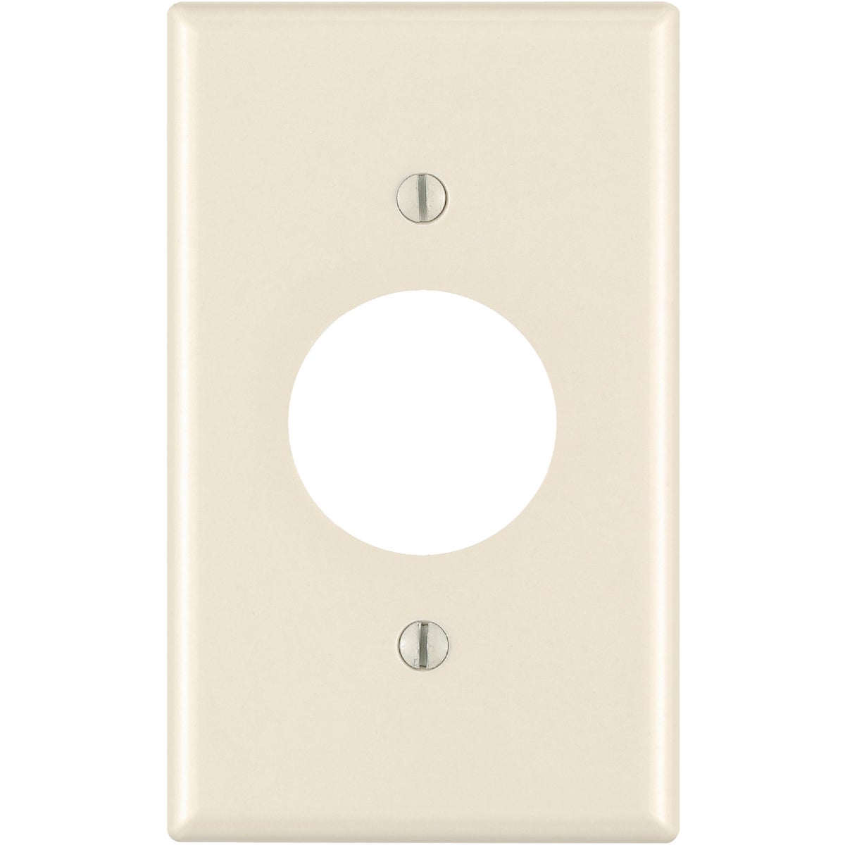 Leviton 1-Gang Smooth Plastic Single Outlet Wall Plate, Light Almond Image 1