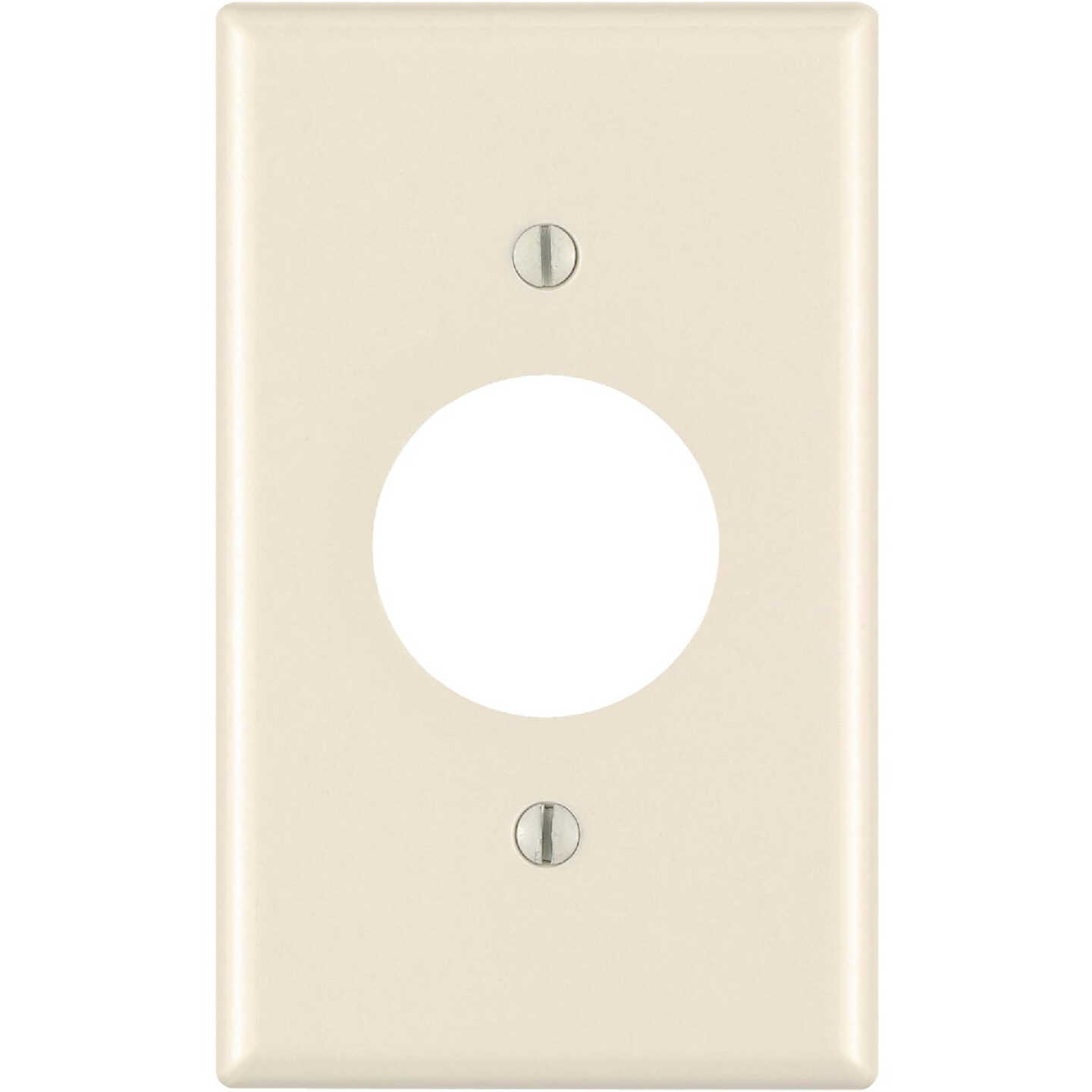 Leviton 1-Gang Smooth Plastic Single Outlet Wall Plate, Light Almond Image 1