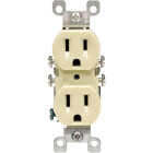 Leviton 15A Ivory Residential Grade 5-15R Copper/Aluminum Duplex Outlet Image 2