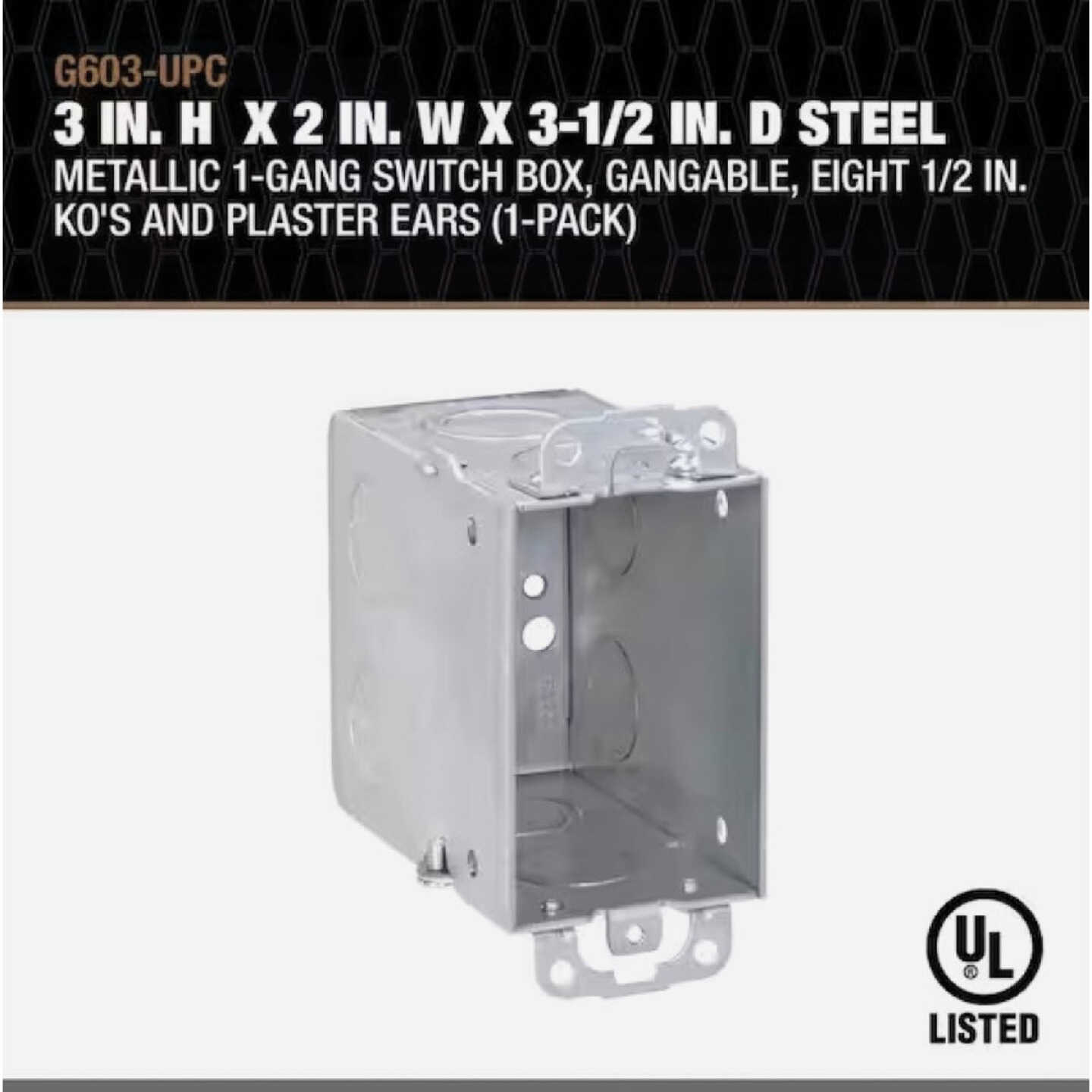 Southwire 1-Gang Steel Switch Wall Box Image 2