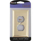 Amerelle 1-Gang Stamped Steel Outlet Wall Plate, Polished Brass Image 2