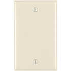 Leviton 1-Gang Standard Thermoset Blank Wall Plate, Light Almond Image 1
