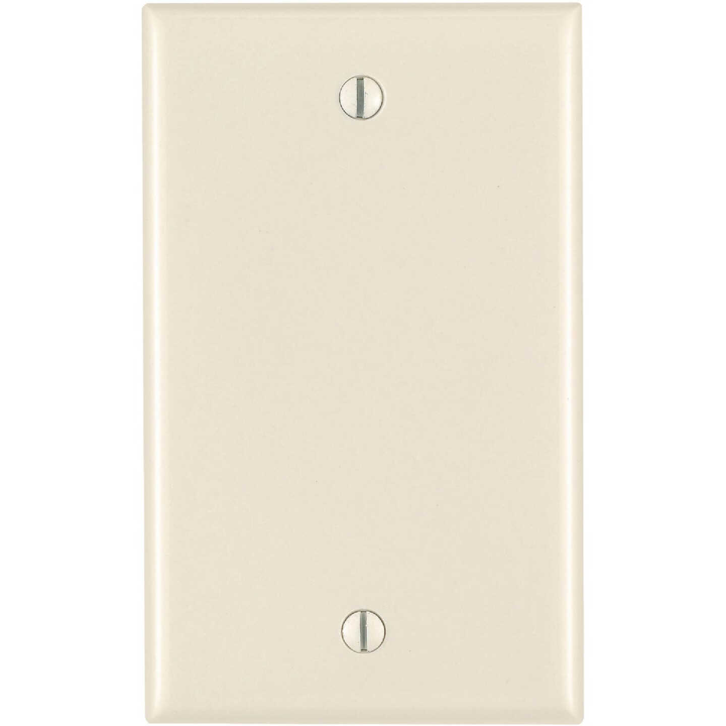 Leviton 1-Gang Standard Thermoset Blank Wall Plate, Light Almond Image 1