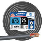 Romex 25 Ft. 8/3 Stranded Black NMW/G Electrical Wire Image 1