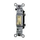 Leviton Residential Grade 15 Amp Toggle Single Pole Switch, Ivory Image 1