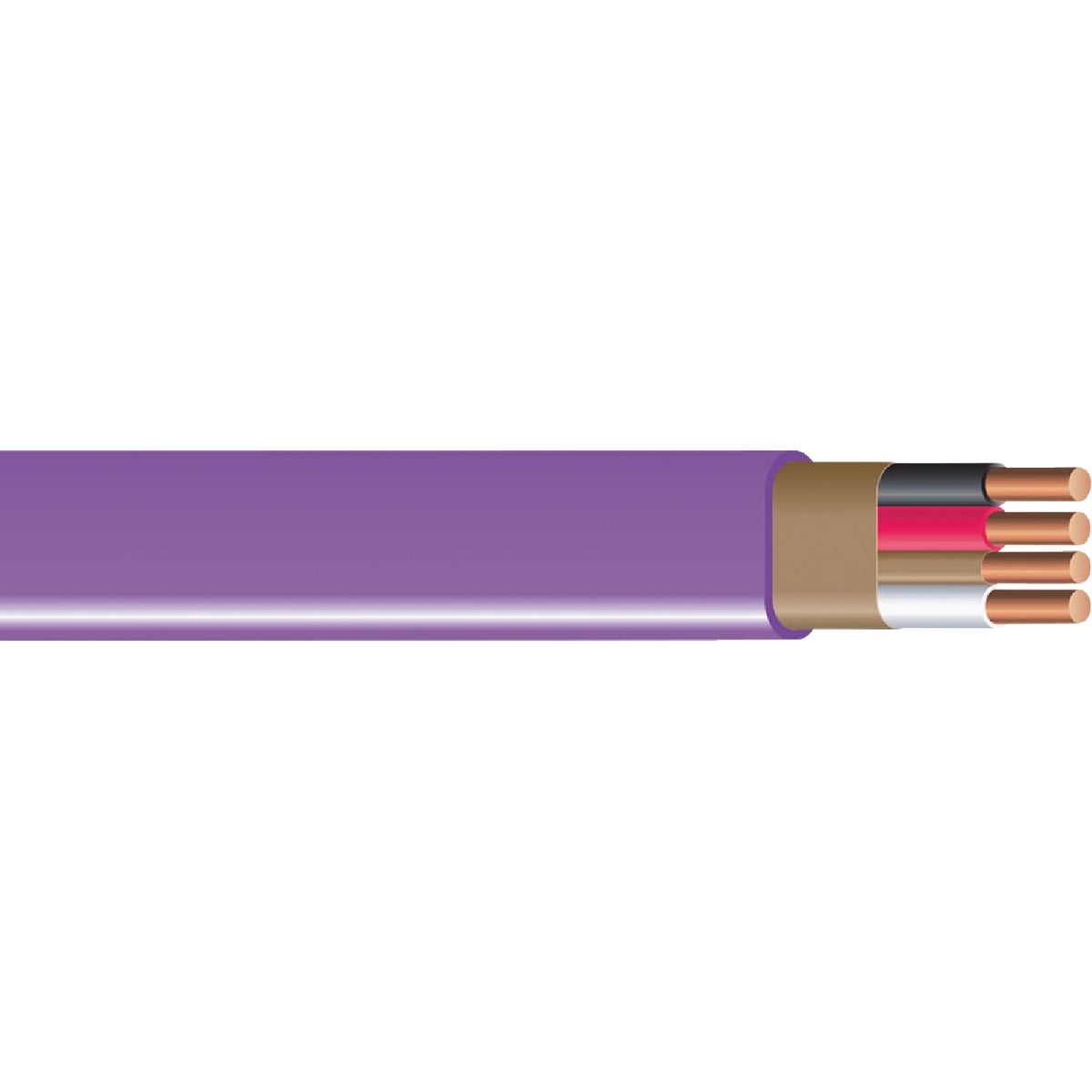 Romex 100 Ft. 12/3 Solid Purple NMW/G Electrical Wire