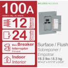 Square D Homeline 100A 12-Space 24-Circuit Indoor Main Breaker Plug-on Neutral Load Center Image 2