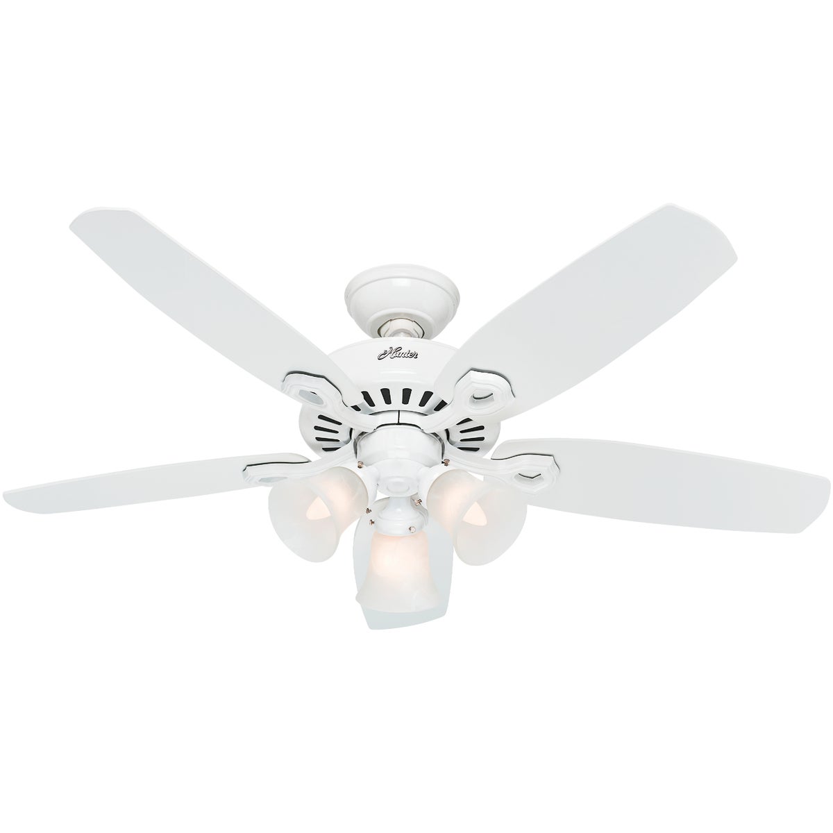 Hunter Builder 42 In. White Ceiling Fan with Light Kit Image 1