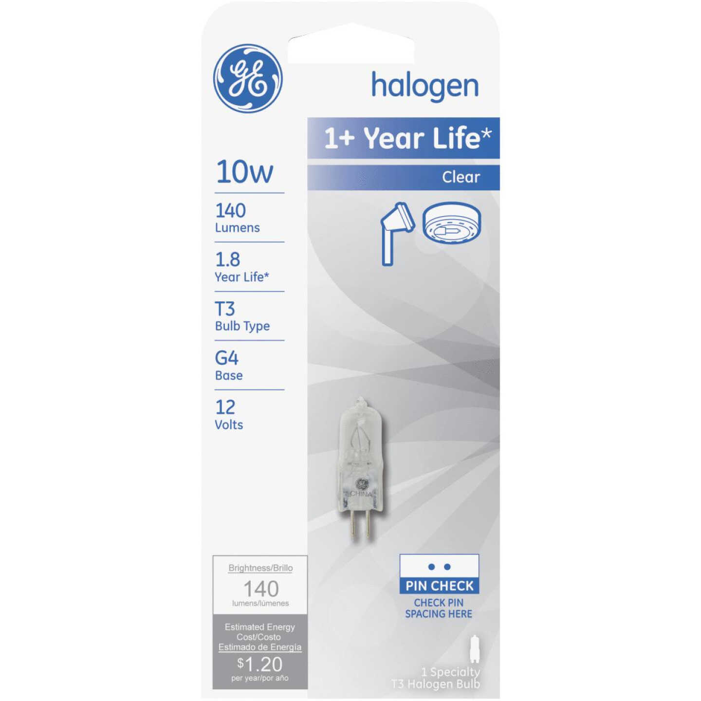 10W G4 QTZ HALOGEN BULB Image 1