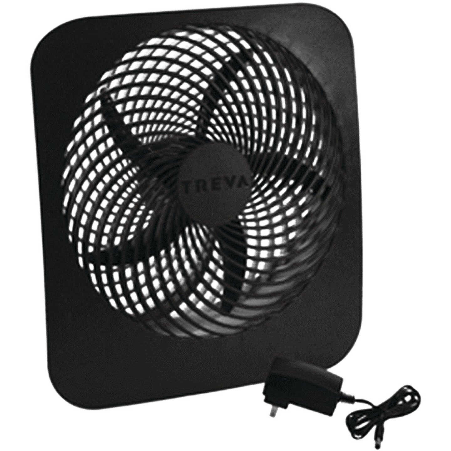 Treva 10 In. 2-Speed Gray Electric or Battery Operated Table Fan Image 1