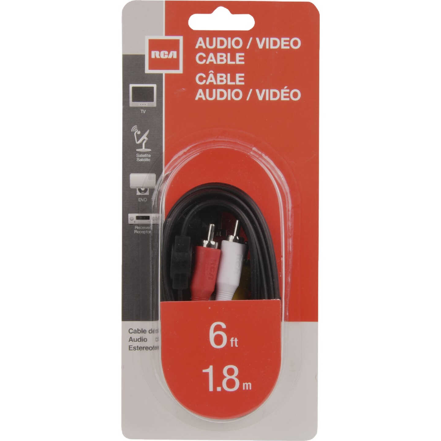 RCA 6 Ft. Black Audio/Video Dubbing Cable Image 1