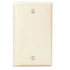 Leviton 1-Gang Standard Nylon Blank Wall Plate, Ivory Image 1