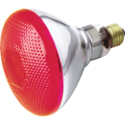 Satco 100W Red Medium Base BR38 Incandescent Floodlight Light Bulb Image 1