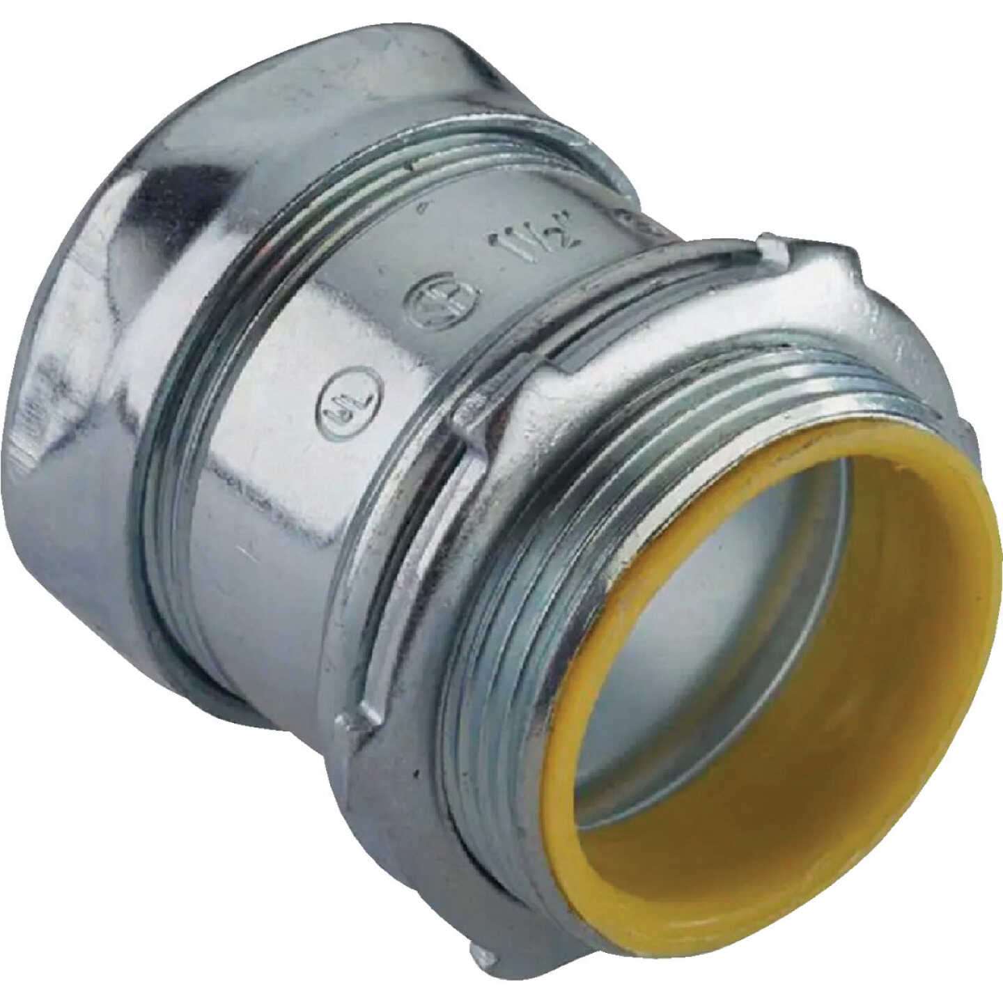 Halex 1/2 In. EMT Steel Compression Connector with Insulated Throat (3-Pack) Image 1