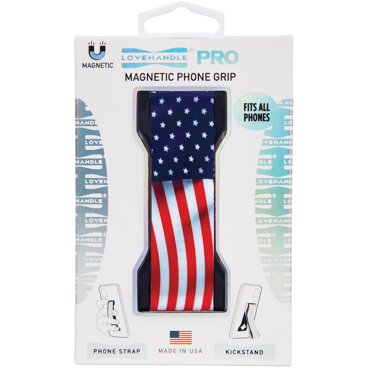 LoveHandle PRO Wavy American Flag Phone Grip Image 5