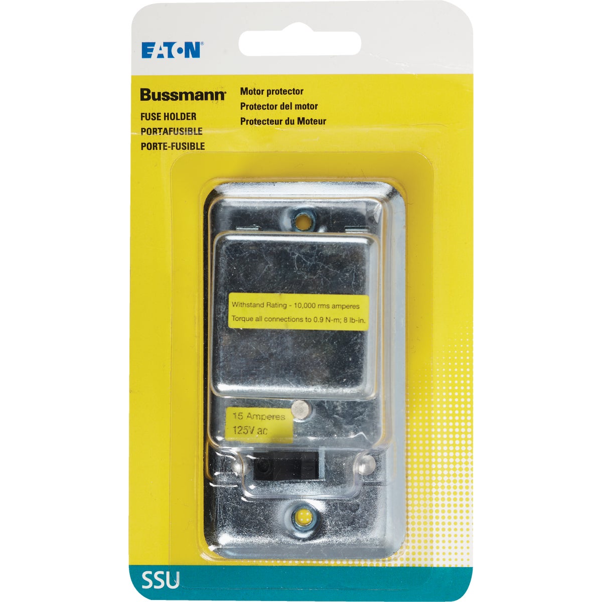 Bussmann 125V 15A 2-1/4 In. Handy Box Fuse Holder Cover Plate Image 2