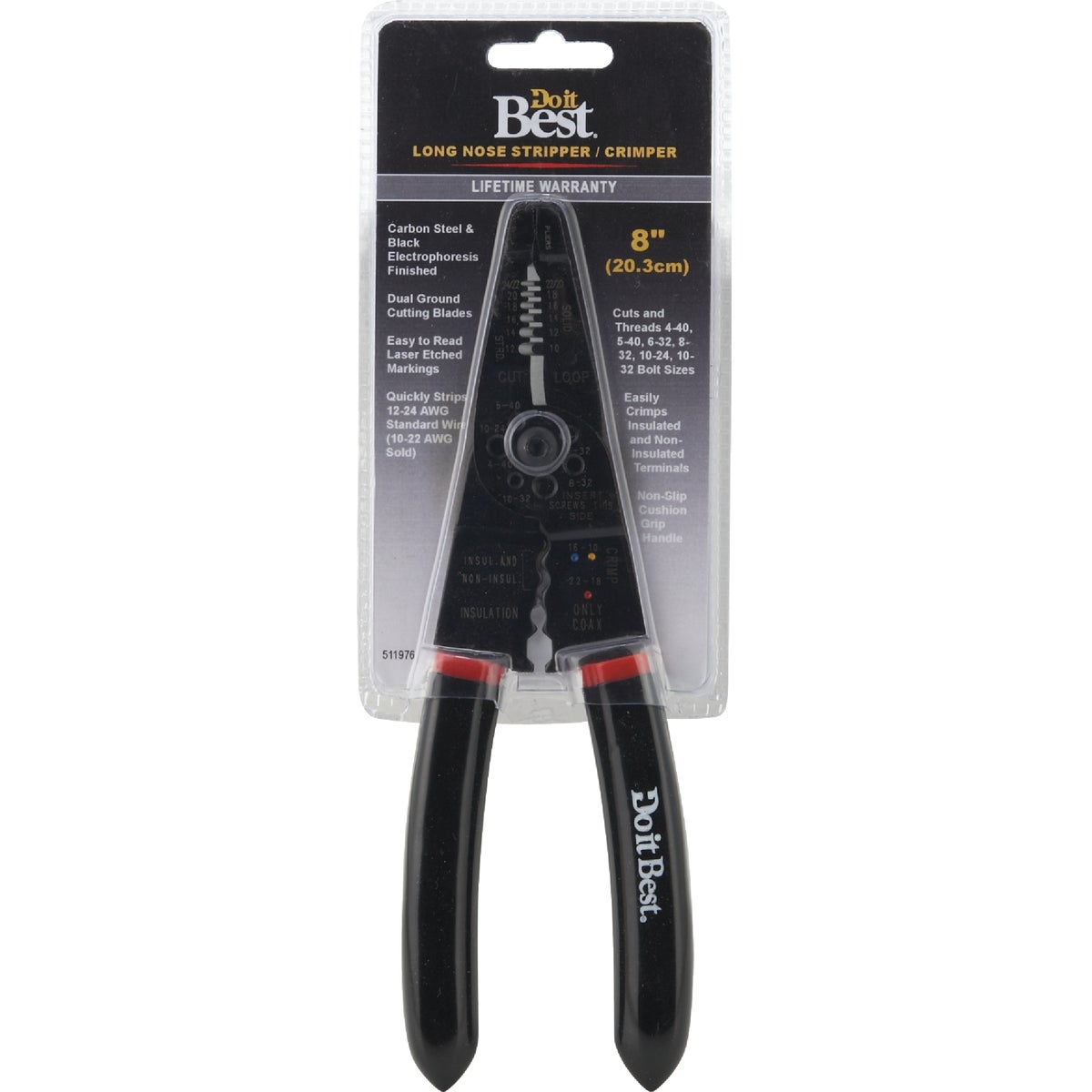 Do It Best 8 In. 10 AWG to 22 AWG Solid/Stranded Multi Cut & Wire Stripper Image 2