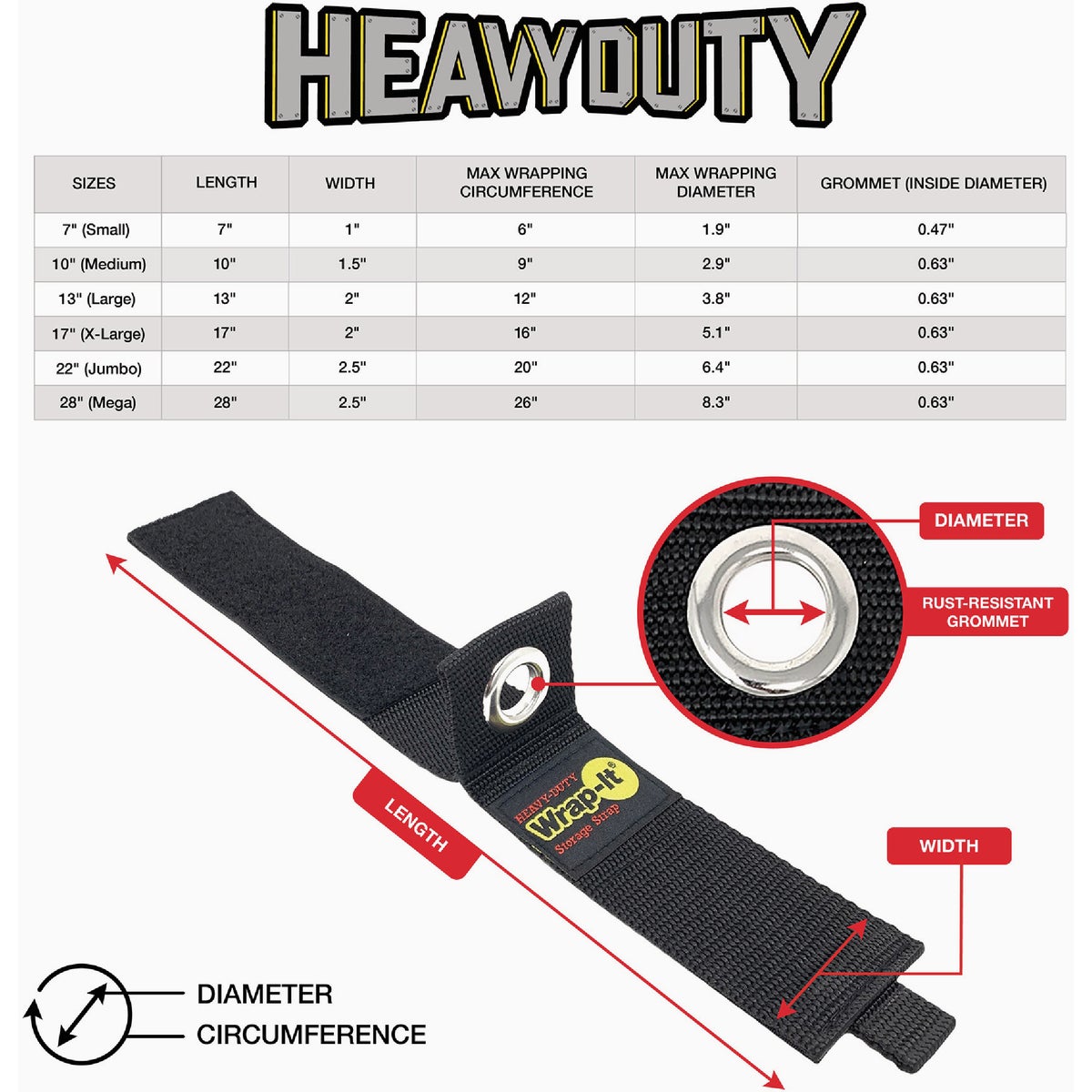 Wrap-It Storage 10 In./13 In. /17 In. Heavy-Duty Straps (6-Pack) Image 6