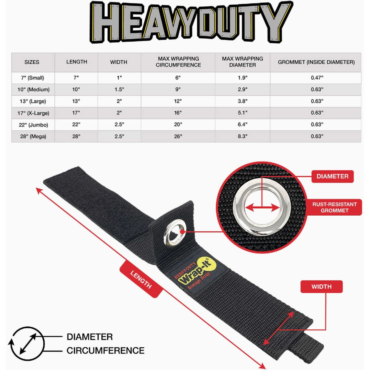 Wrap-It Storage 10 In./13 In. /17 In. Heavy-Duty Straps (6-Pack) Image 6