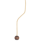 Westinghouse 36 In. Polished Brass Pull Chain with Walnut Ball Ornament Image 1