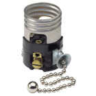 Leviton Pull Chain Medium Base Black Interior Lamp Socket Image 1