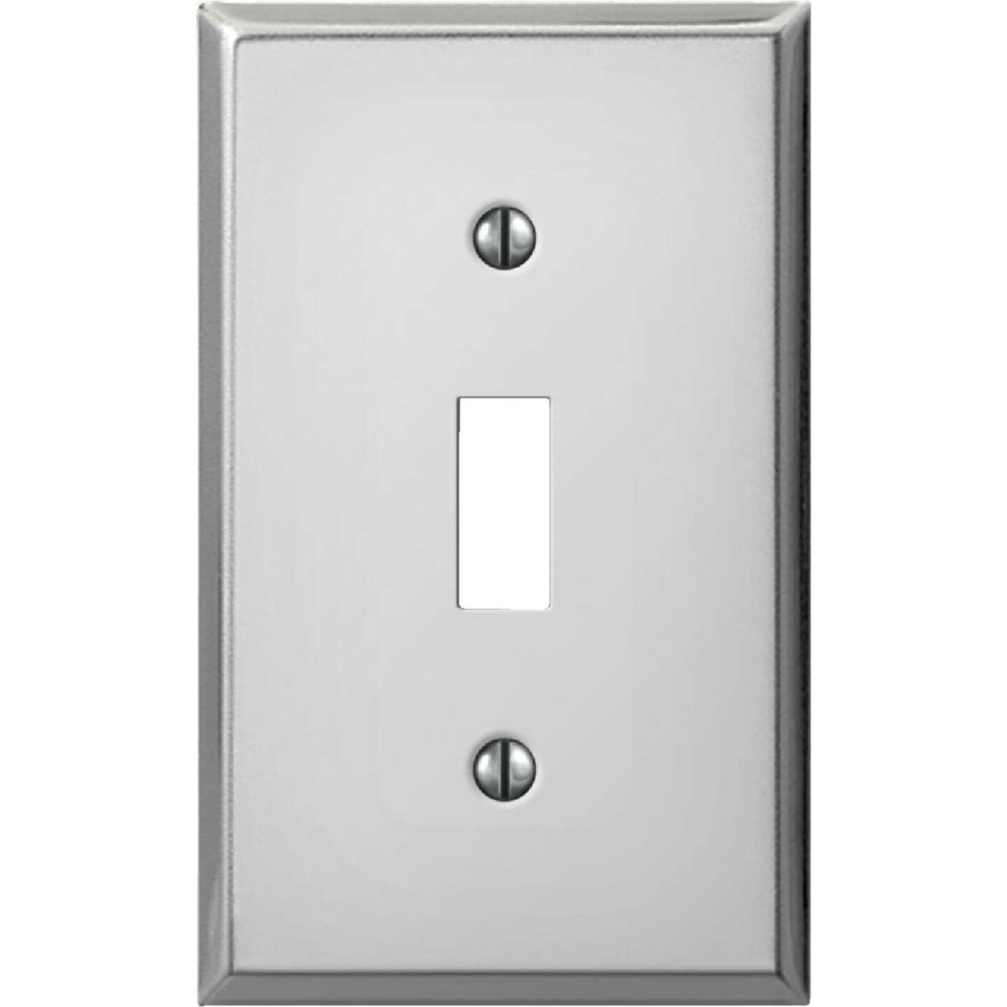 Amerelle PRO 1-Gang Stamped Steel Toggle Switch Wall Plate, Polished Chrome Image 1