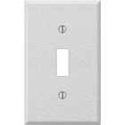 Amerelle PRO 1-Gang Stamped Steel Toggle Switch Wall Plate, White Wrinkle Image 1