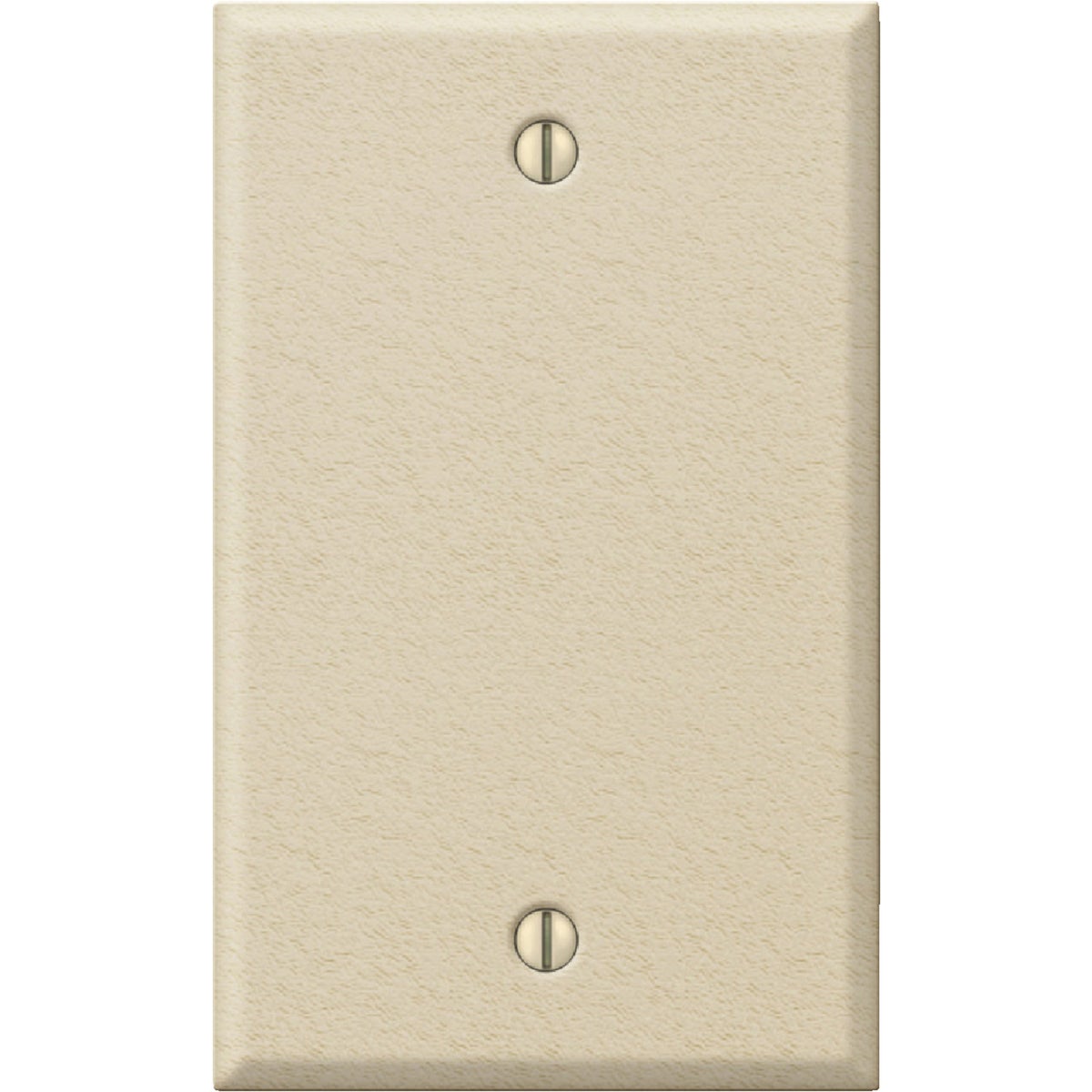 Amerelle 1-Gang Standard Stamped Steel Blank Wall Plate, Ivory Wrinkle Image 1