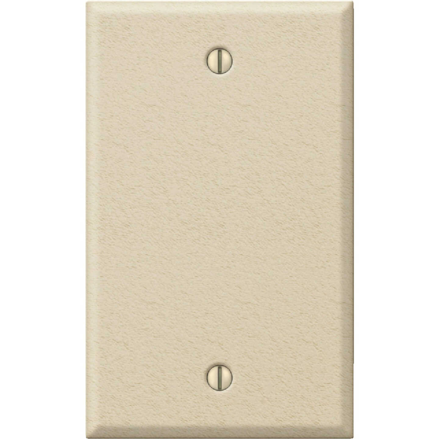 Amerelle 1-Gang Standard Stamped Steel Blank Wall Plate, Ivory Wrinkle Image 1