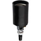 Leviton Bottom Turn-Knob Medium Base Black Lamp Socket Image 1