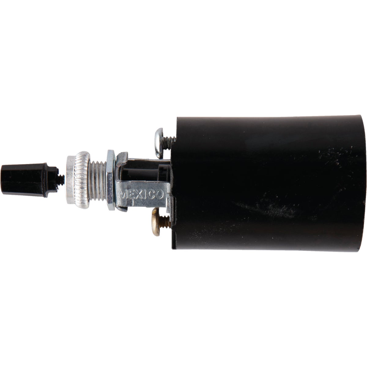 Leviton Bottom Turn-Knob Medium Base Black Lamp Socket Image 3