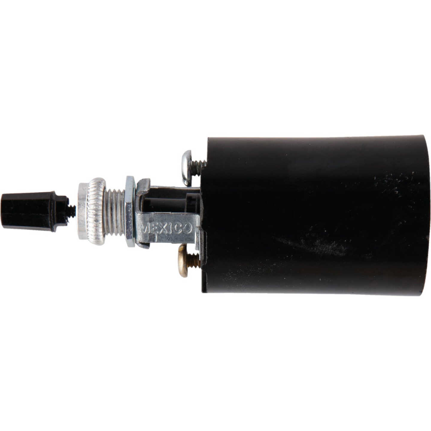 Leviton Bottom Turn-Knob Medium Base Black Lamp Socket Image 3