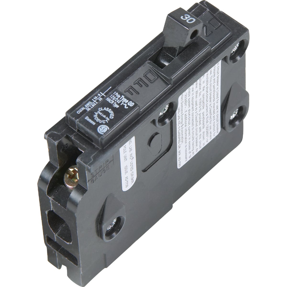 Connecticut Electric 30A Single-Pole Standard Trip Packaged Replacement Circuit Breaker For Square D Image 1