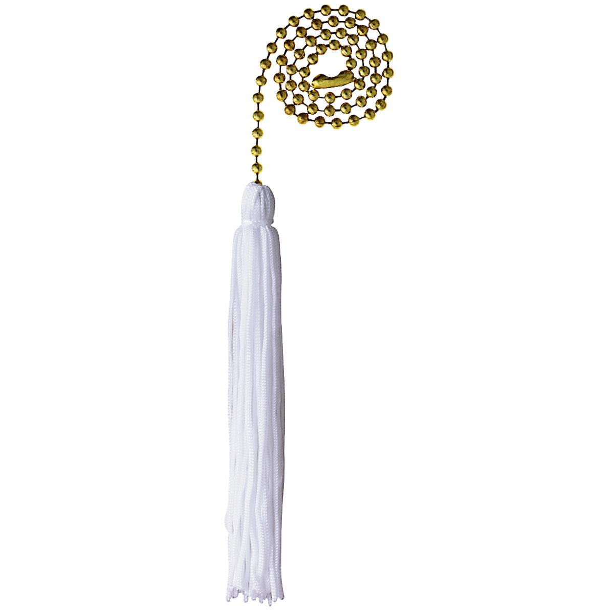 12"WHT BEADED PULL CHAIN