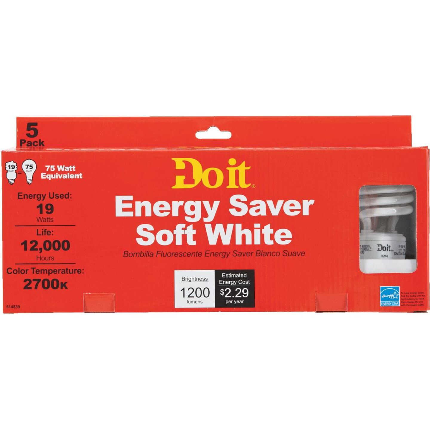 5PK 19W TWIST BULB Image 1
