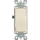 Leviton Decora Rocker Light Almond 15A Grounded 3-Way Switch Image 1