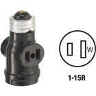 Leviton Black 125V Socket Adapter Image 1