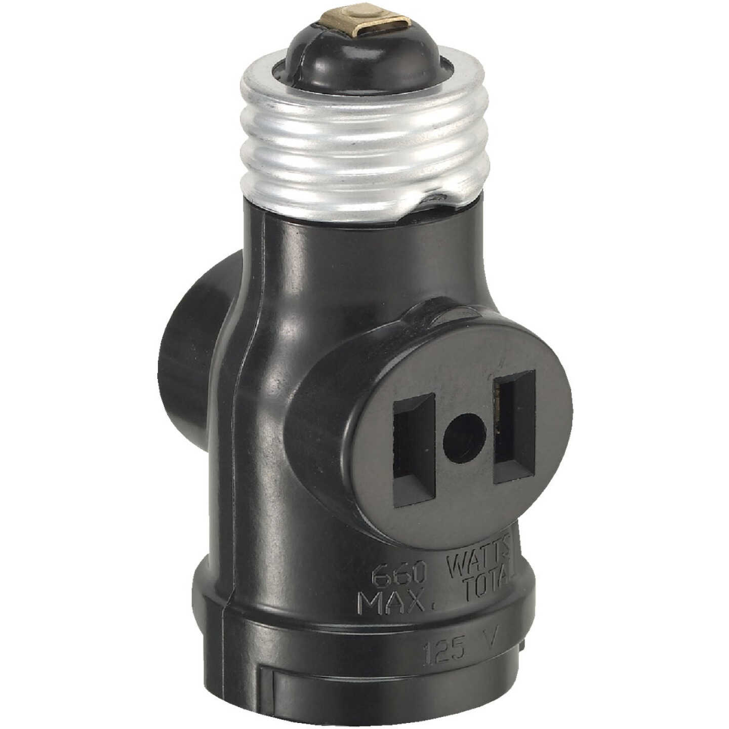 Leviton Black 125V Socket Adapter Image 2