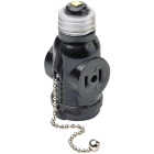 Leviton Black 125V Pull Chain Socket Adapter Image 2
