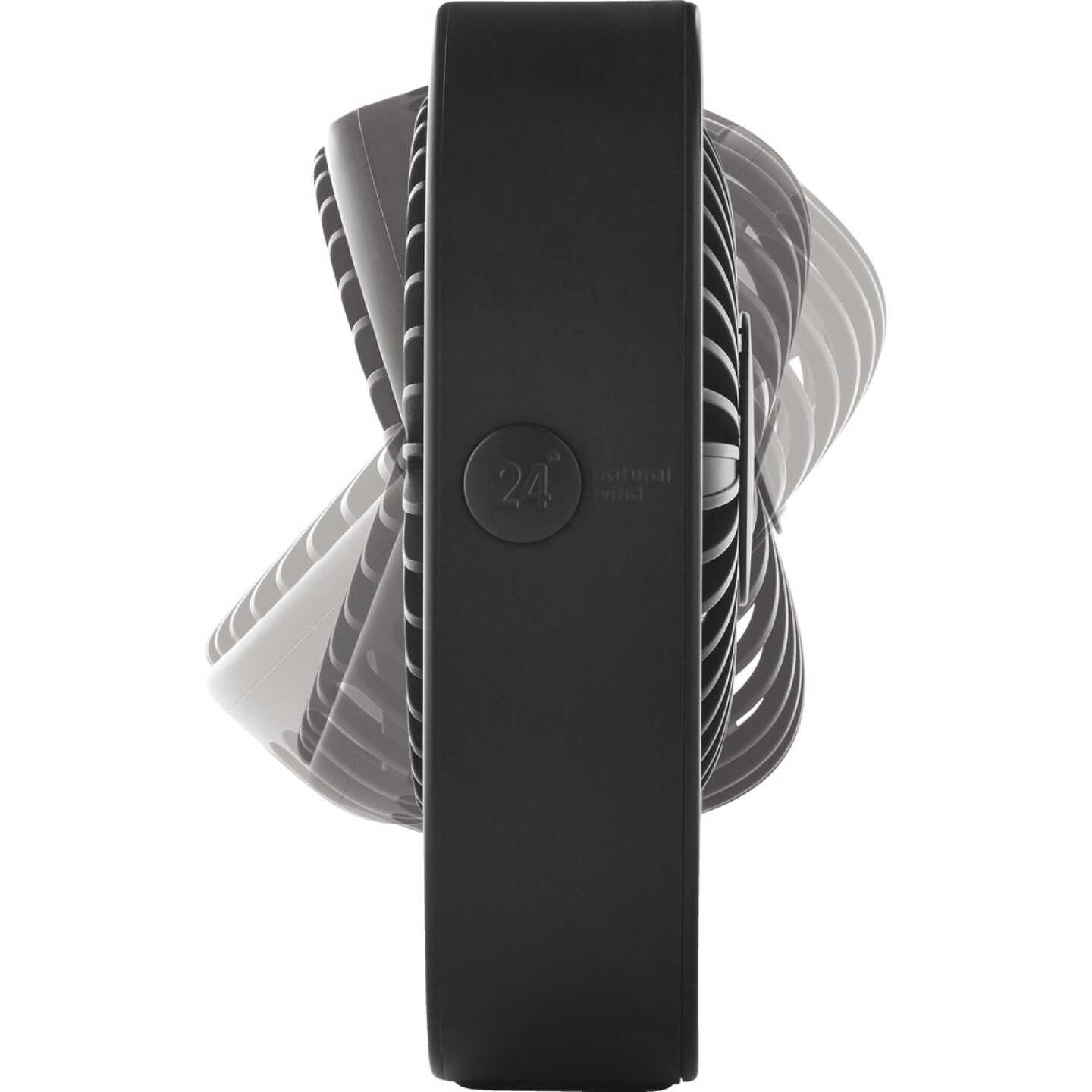 Denali Aire 5 In. 3-Speed Black Rechargeable USB Table Fan Image 3